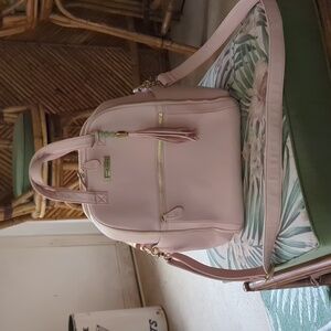 Lily Jade Pink Leather Diaper Bag